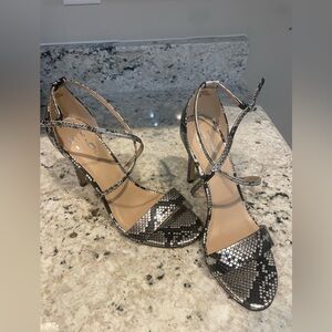 Mix No. 6 silver and black heels